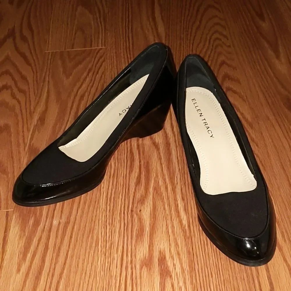 Ellen Tracy black Reagan  dress shoes Sz 7.5